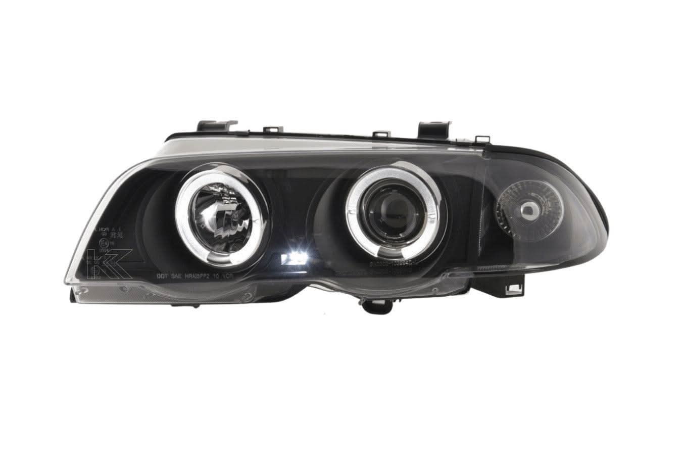 BMW 3-series E46 Sedan/Touring Black Angel Eyes Headlight Set (1998-2001)