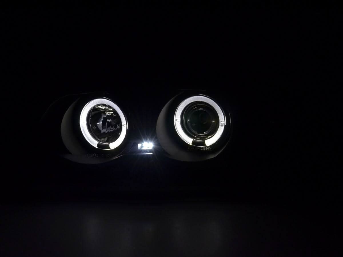 BMW 3-series E46 Sedan/Touring Black Angel Eyes Headlight Set (1998-2001)