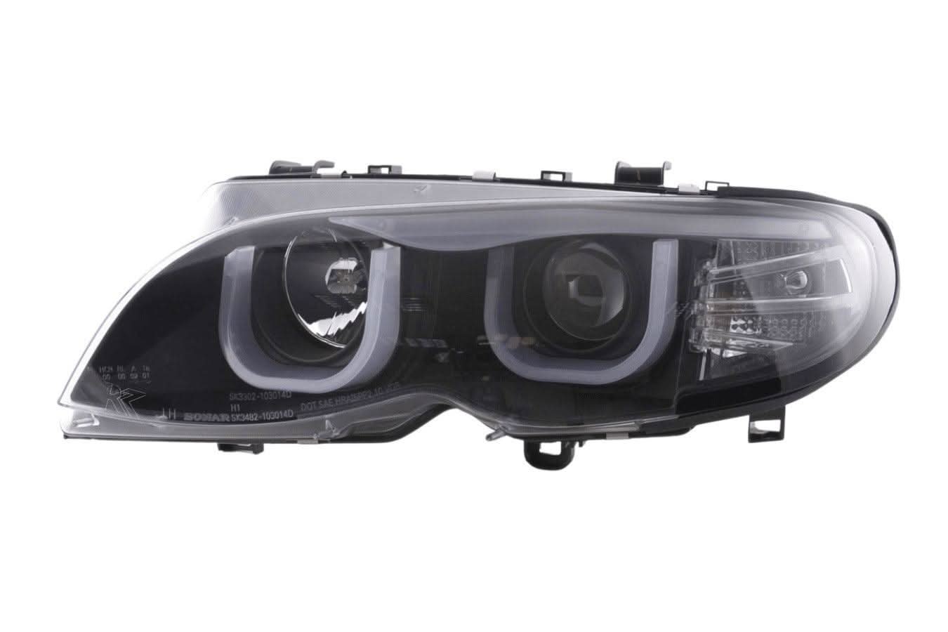 BMW 3-series E46 Sedan/Touring Black "U Eye"  Headlights (2002-2005)