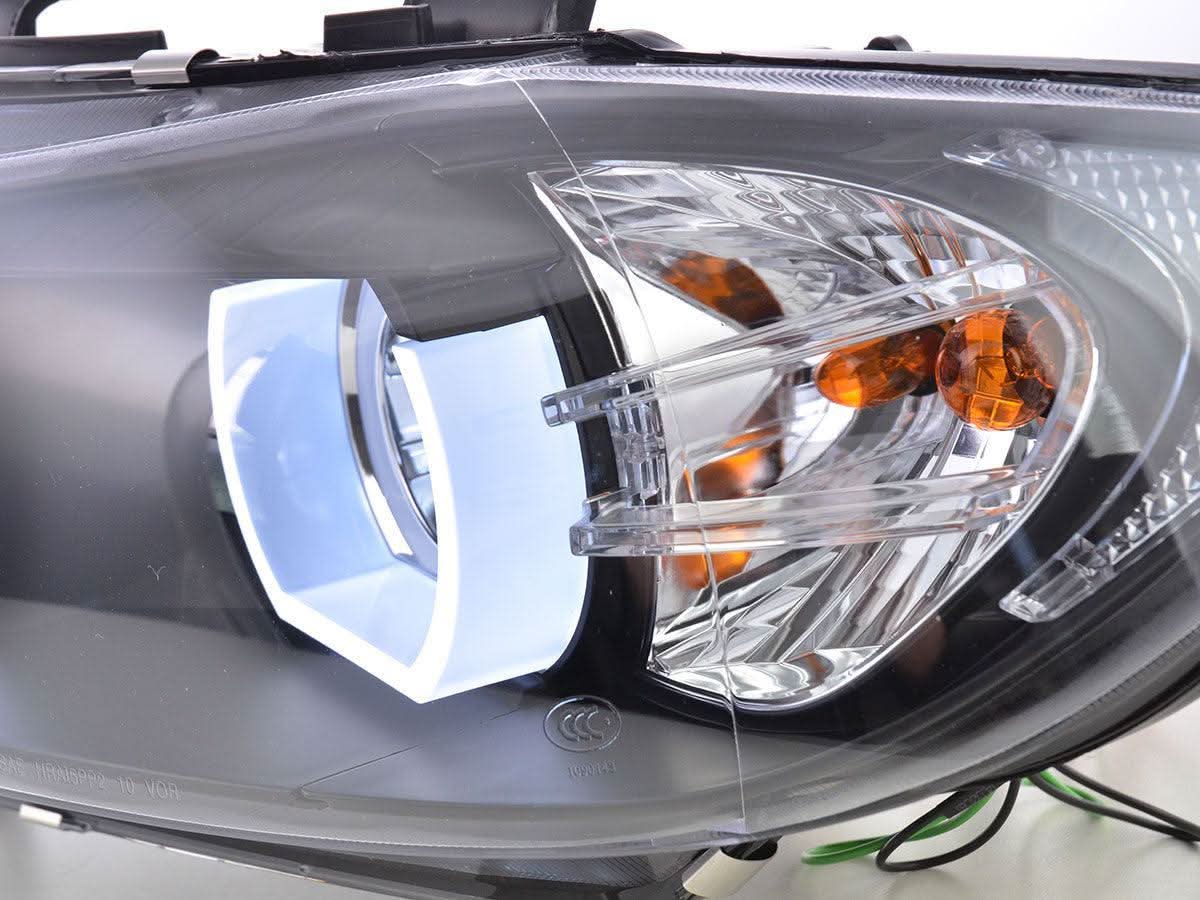 BMW 3 Series E90 /E91 Black LED U BAR Headlights (2005 - 2012)