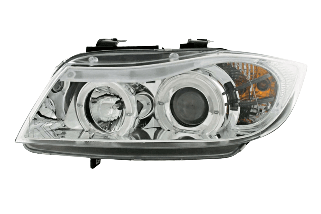 BMW 3-series E90 E91 Chrome Angel Eyes LED Headlight Set (2005-2012)