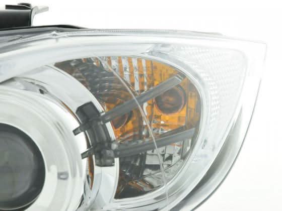BMW 3-series E90 E91 Chrome Angel Eyes LED Headlight Set (2005-2012)