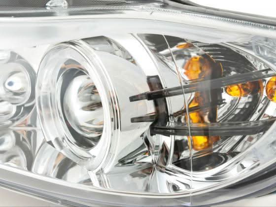BMW 3-series E90 E91 Chrome Angel Eyes LED Headlight Set (2005-2012)