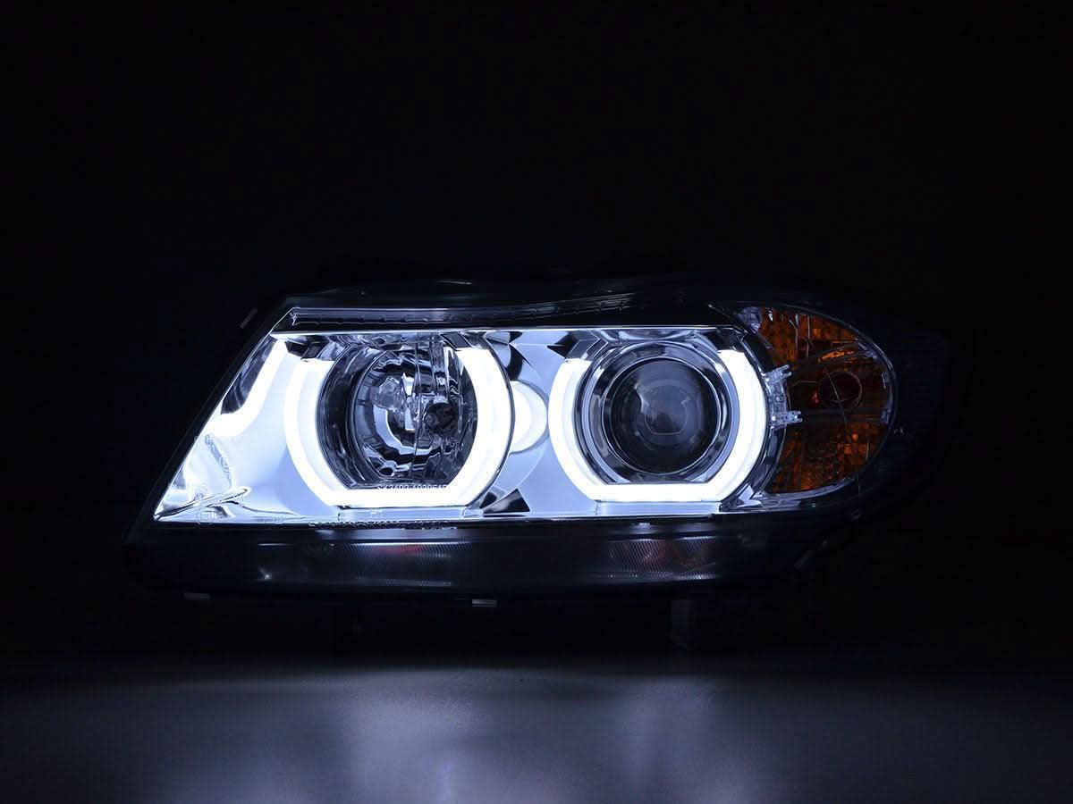 BMW 3 Series E90 /E91 Chrome LED U BAR Headlights (2005 - 2012)