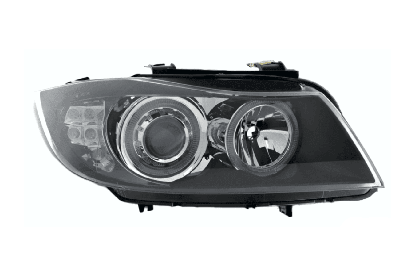 BMW 3-Series (E90 Sedan / E91 Touring) Black Angel Eyes Headlights (2005-2008)