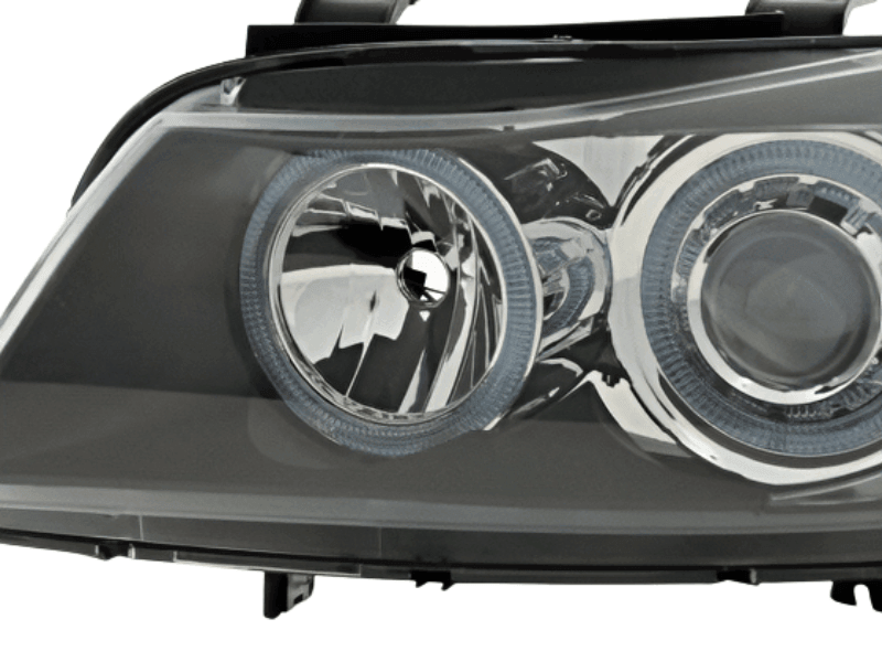 BMW 3-Series (E90 Sedan / E91 Touring) Black Angel Eyes Headlights (2005-2008)