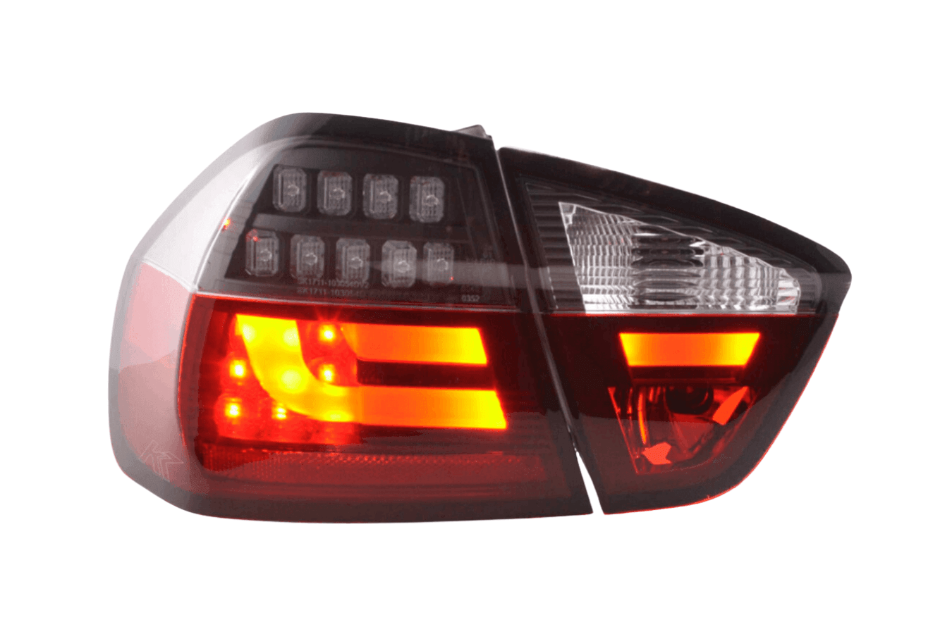 BMW 3-Series E90 Sedan Red/Black LED Taillights (2005-2008)