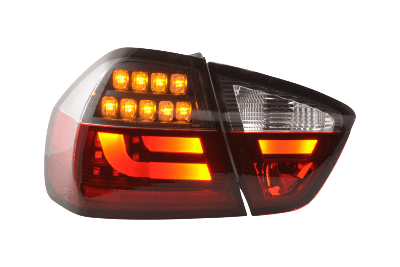 BMW 3-Series E90 Sedan Red/Black LED Taillights (2005-2008)