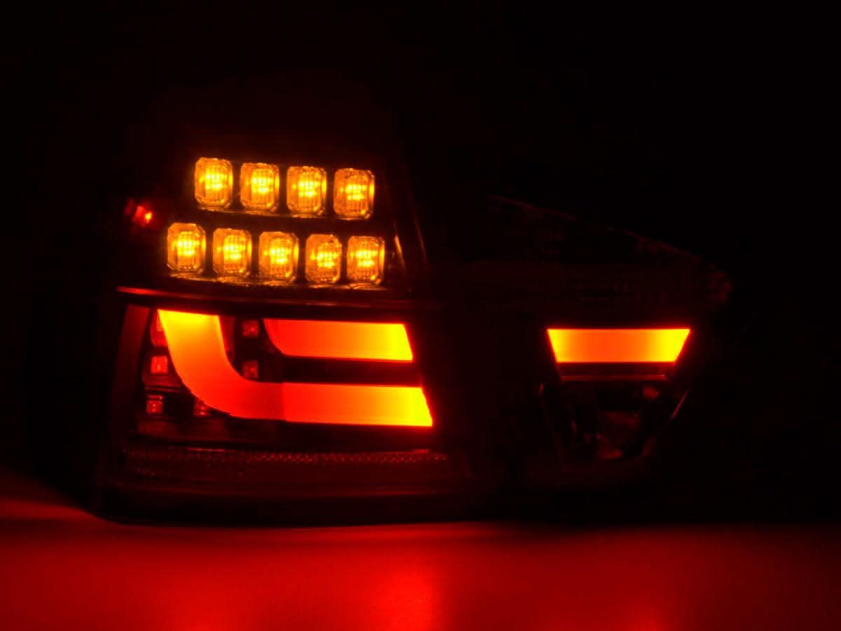 BMW 3-Series E90 Sedan Red/Black LED Taillights (2005-2008)