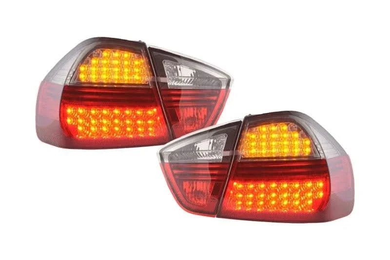 BMW 3-series E90 Sedan Red/Smoke Euro LED Taillights Set (2005-2008)