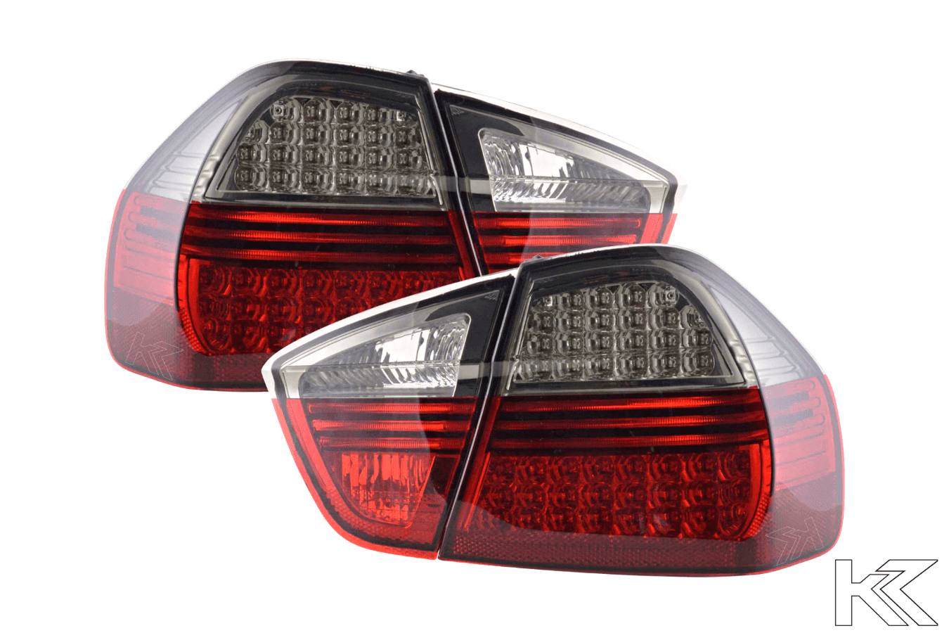 BMW 3-series E90 Sedan Red/Smoke Euro LED Taillights Set (2005-2008)