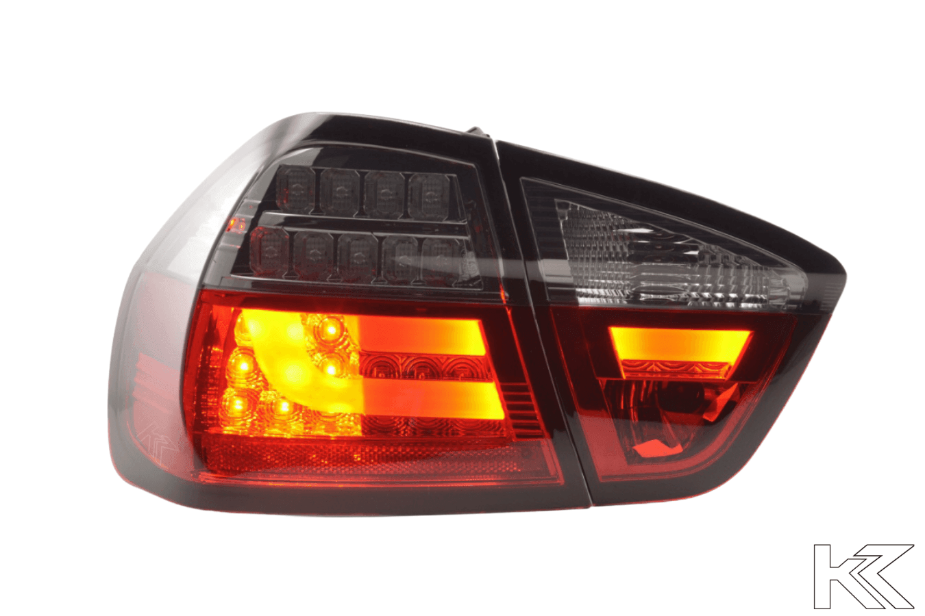 BMW 3-Series E90 Sedan Red/Smoked LED Bar Taillights (2005-2008)