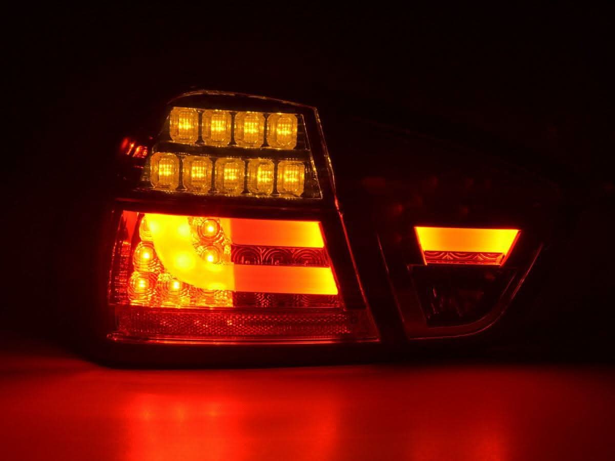 BMW 3-Series E90 Sedan Red/Smoked LED Bar Taillights (2005-2008)
