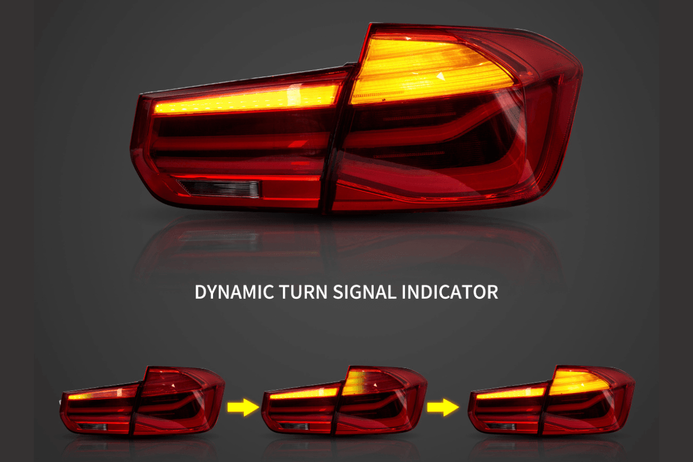 BMW 3-Series F30 F35 F80 6th Gen - LCI Style LED Tail Lights Upgrade (2012-2019)