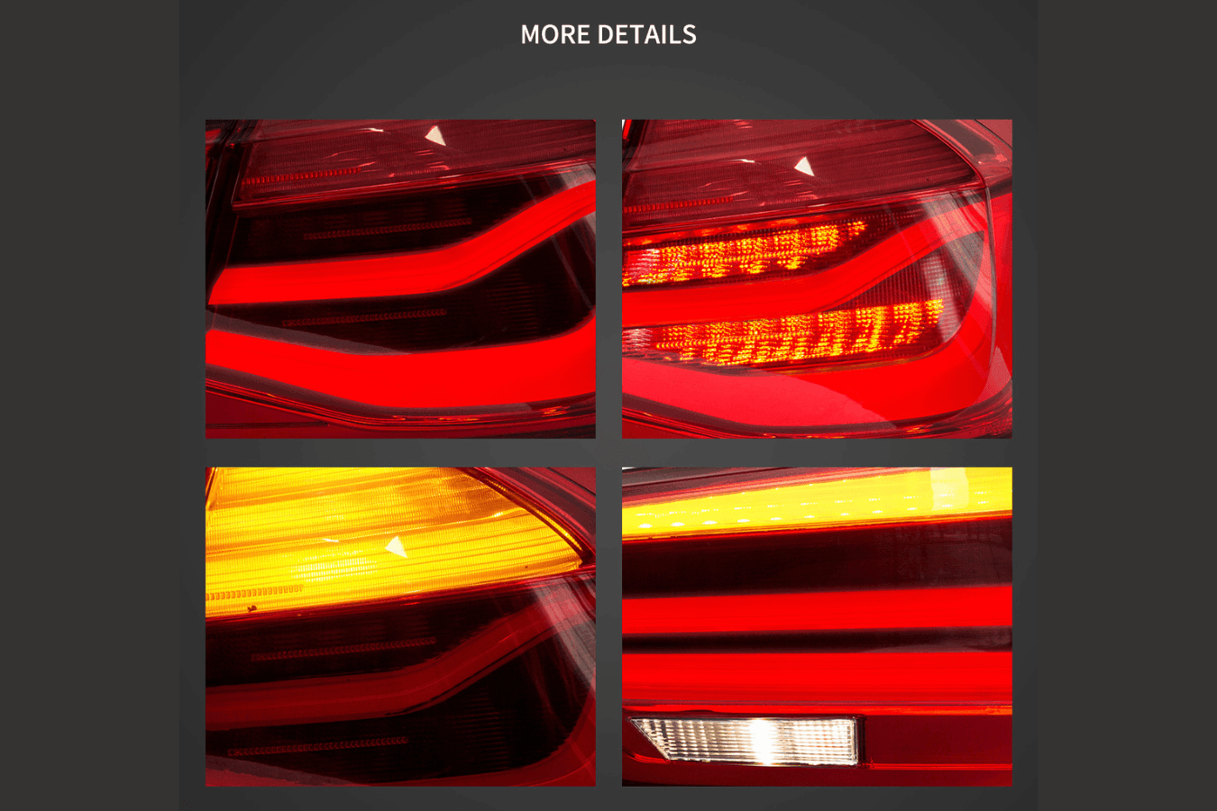 BMW 3-Series F30 F35 F80 6th Gen - LCI Style LED Tail Lights Upgrade (2012-2019)