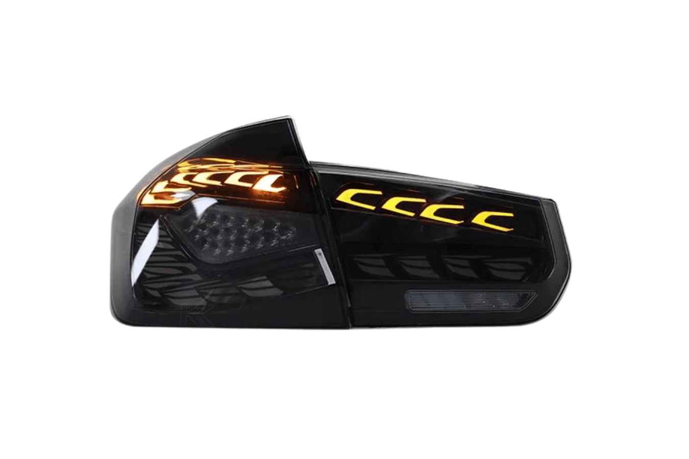 BMW 3 Series F30 F35 F80 Black Dragon Scale LED Tail Lights (2012-2019)