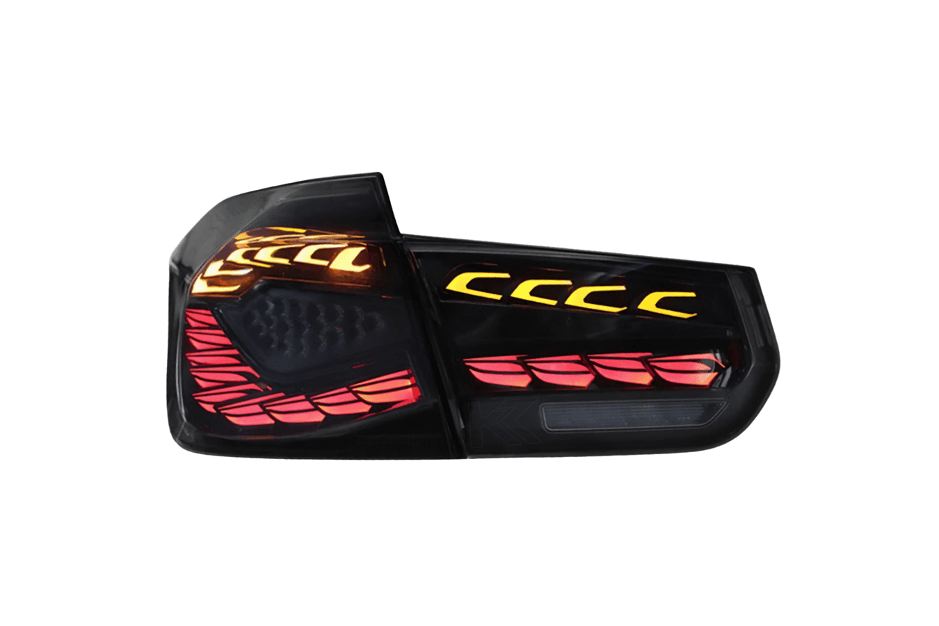 BMW 3 Series F30 F35 F80 Black Dragon Scale LED Tail Lights (2012-2019)