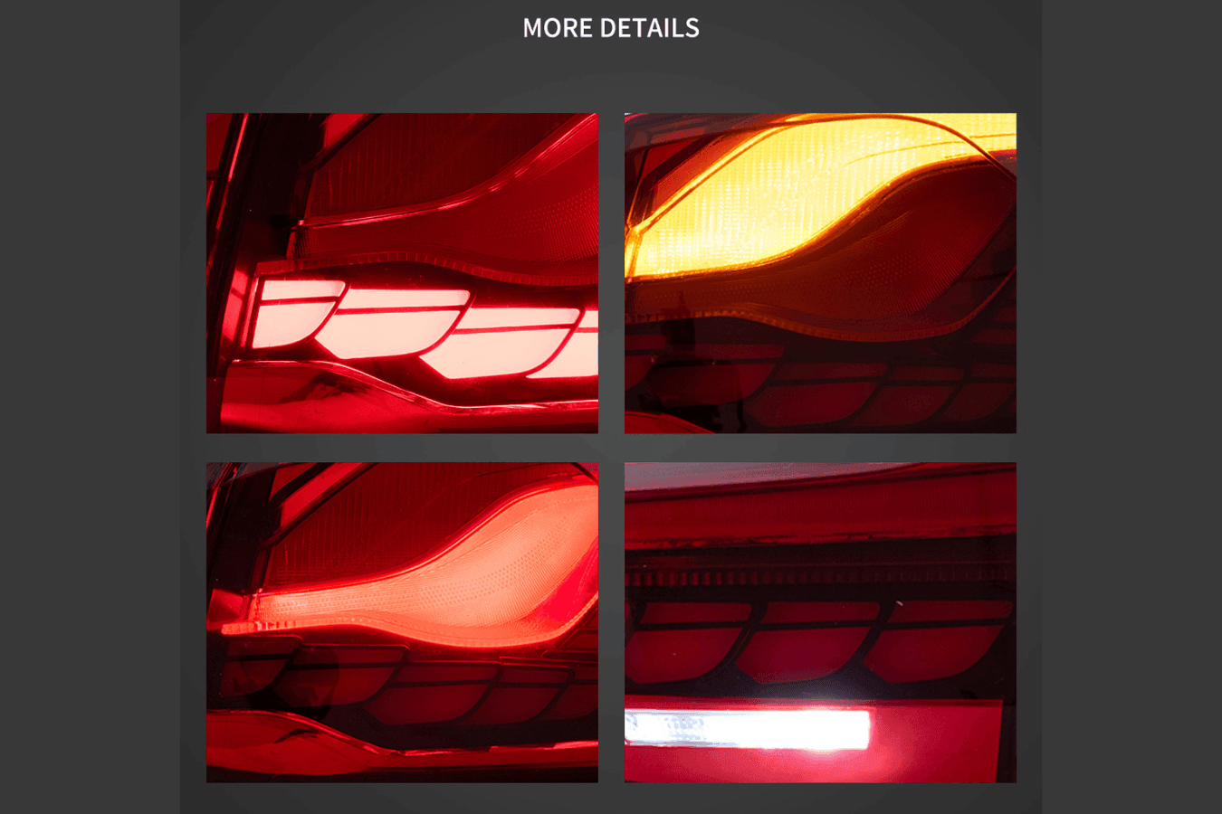 BMW 4-Series M4 F82 F83 F32 F36/F33 OLED Dynamic -GTS Style- Tail Lights (2014-2020)