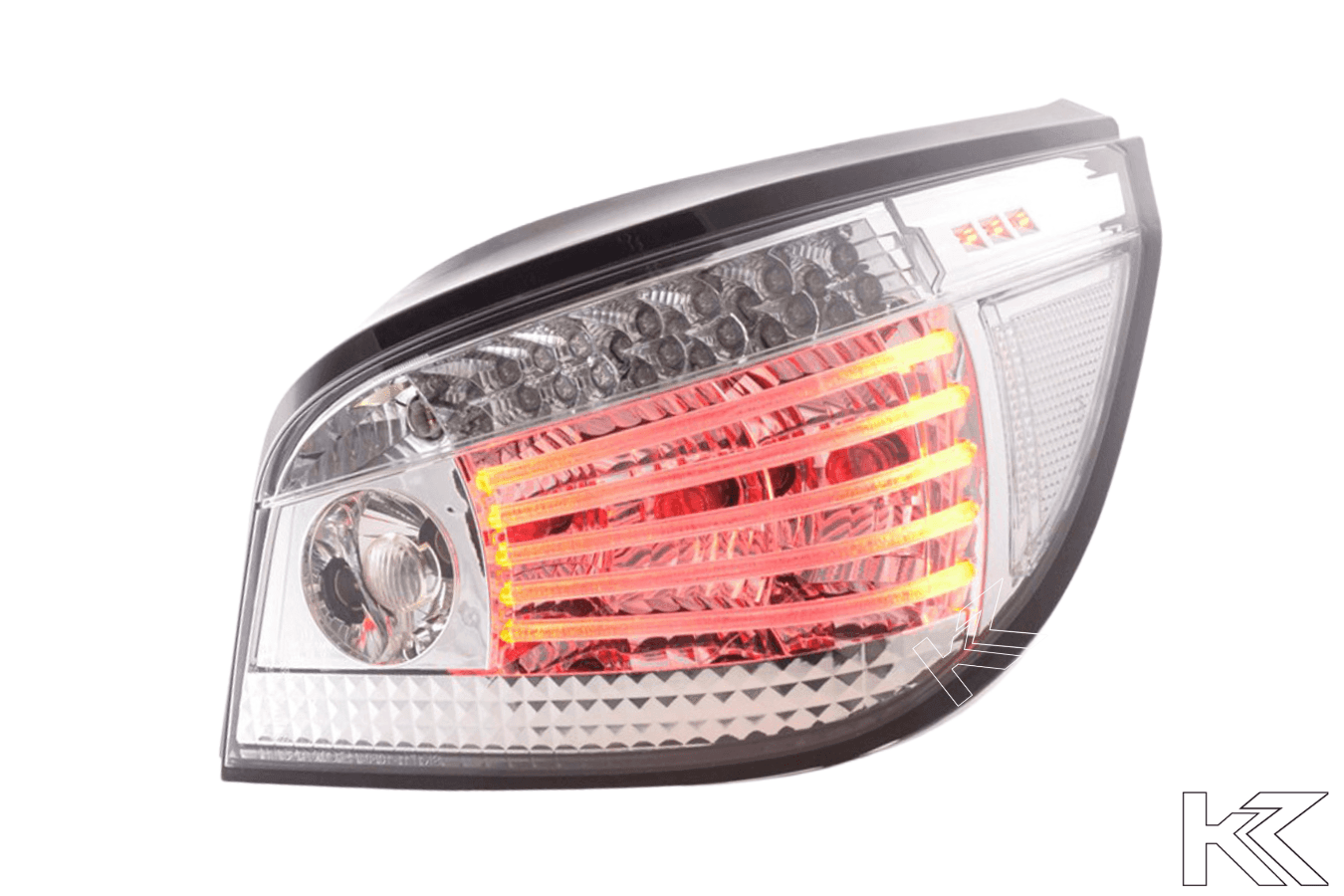 BMW 5-series E60 Sedan Chrome Clear LED Taillights Set (2007-2009)
