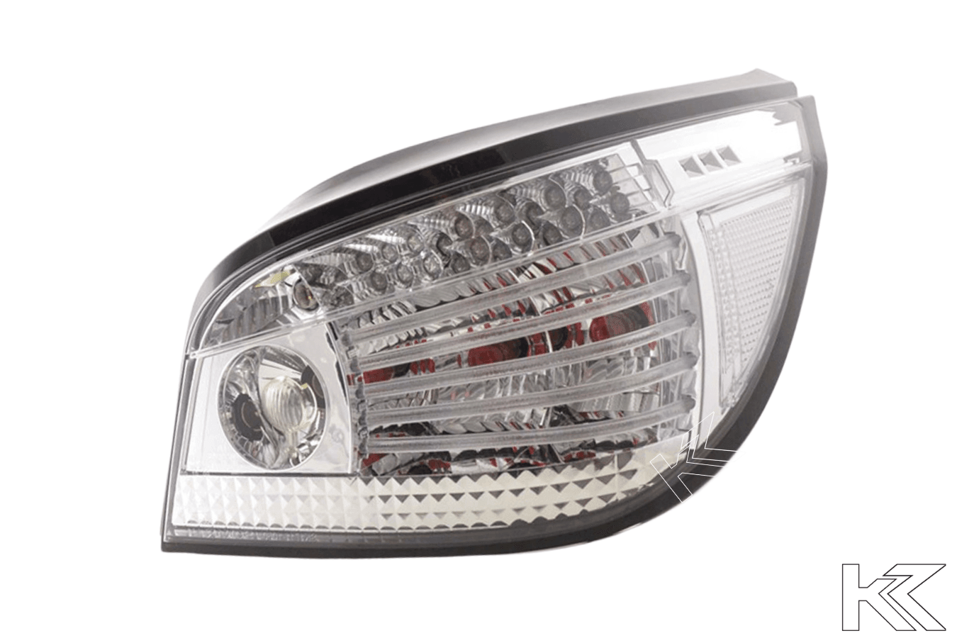 BMW 5-series E60 Sedan Chrome Clear LED Taillights Set (2007-2009)