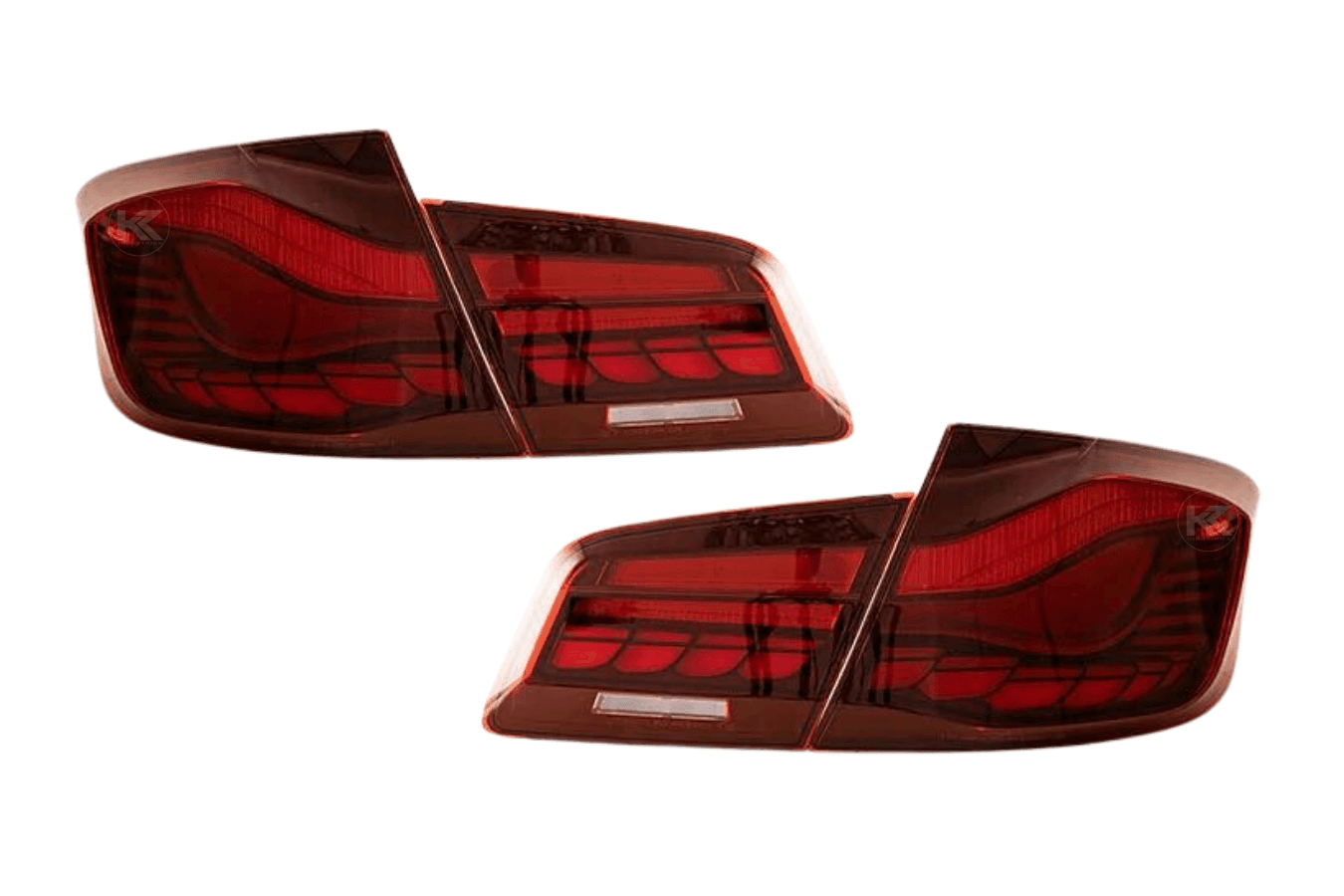 BMW 5-Series F10 F18 M5 6th Gen GTS Style -Red or Smoked- OLED Dynamic LED Tail Lights (2011-2017)