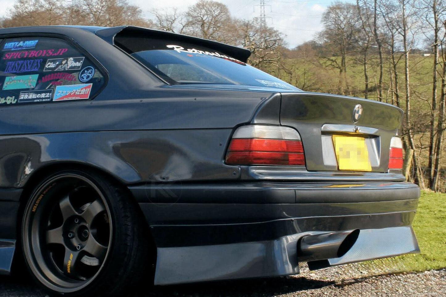 BMW E36 Coupe Series 3 Black HM Roof Spoiler (1990 - 2000)