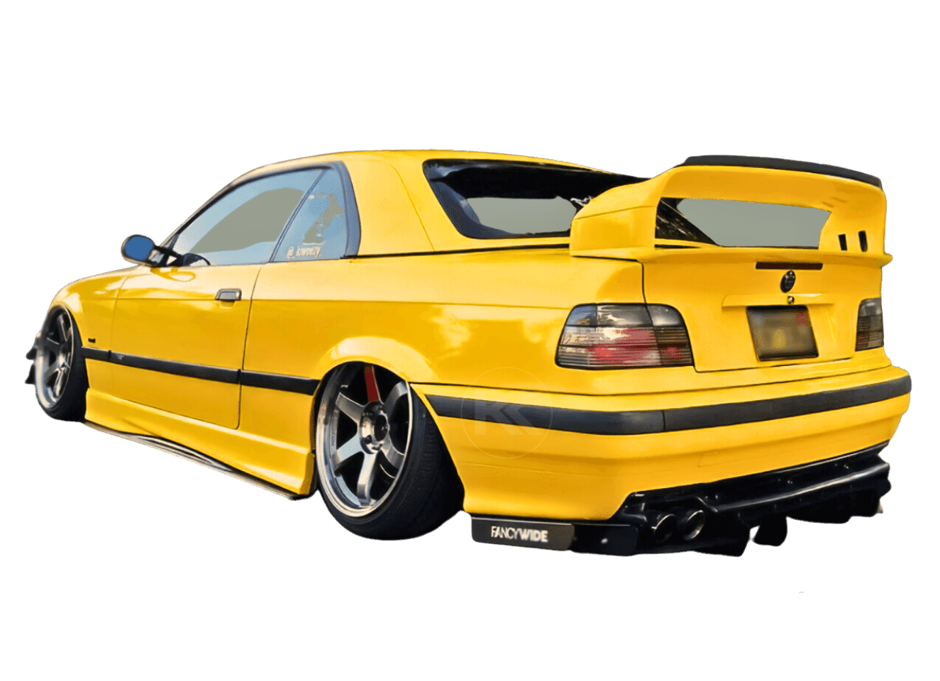 BMW E36 M3 Series 3 Black Side Skirt Extensions (1992 - 1999)