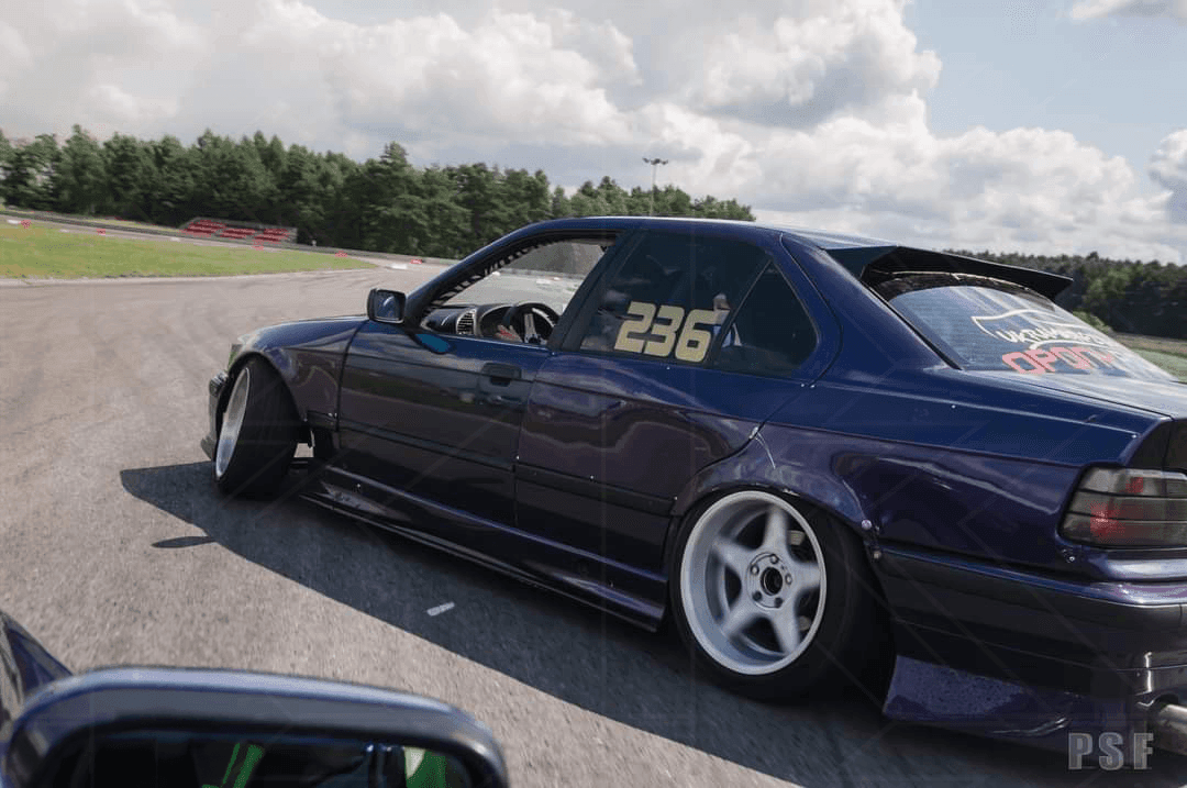 BMW E36 M3 Series 3 Black Side Skirt Extensions (1992 - 1999)