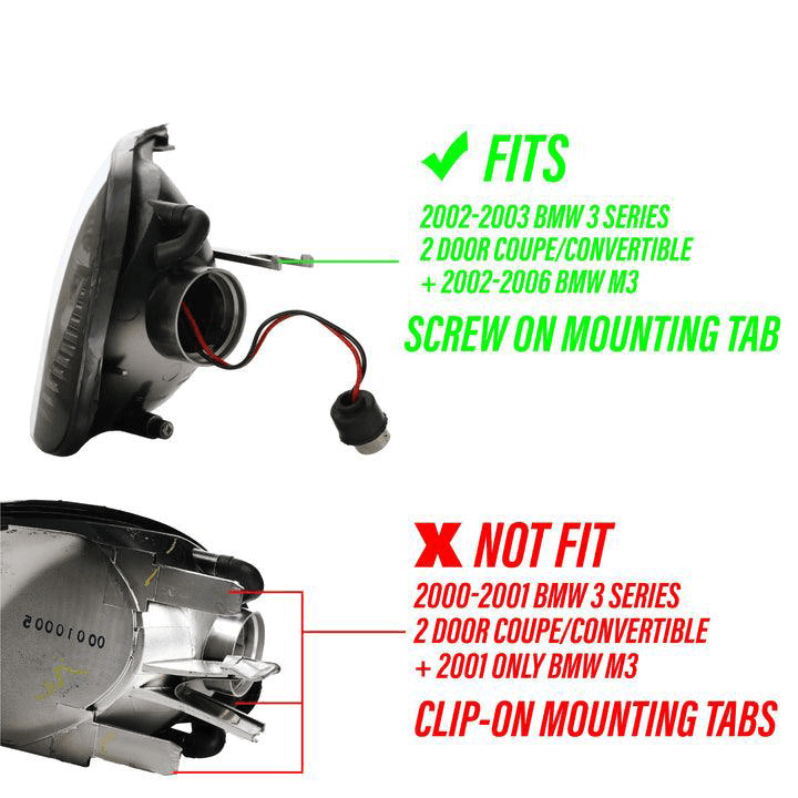 BMW E46 2D/Cabrio Crystal Clear Screw On LED Corner Lights (2002-2003)