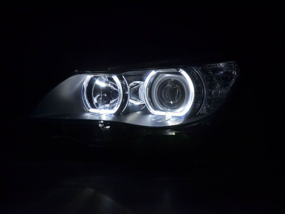 BMW E60 E61 5-Series OE+ Angel Eyes LED Headlights (2003-2006)