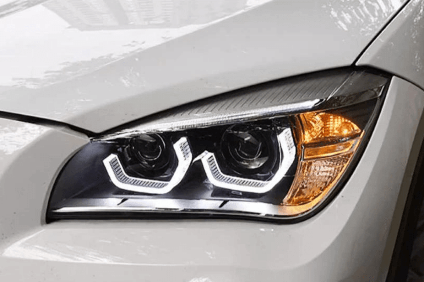 BMW E84 X1 Modern Style Angel Eye HID Bi-Xenon Headlights (2010 - 2015)