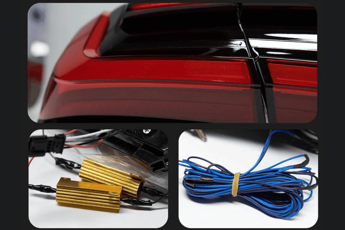BMW F02 7 Series Red LED Luxury Beam Style Tail Lights (2008 - 2015)