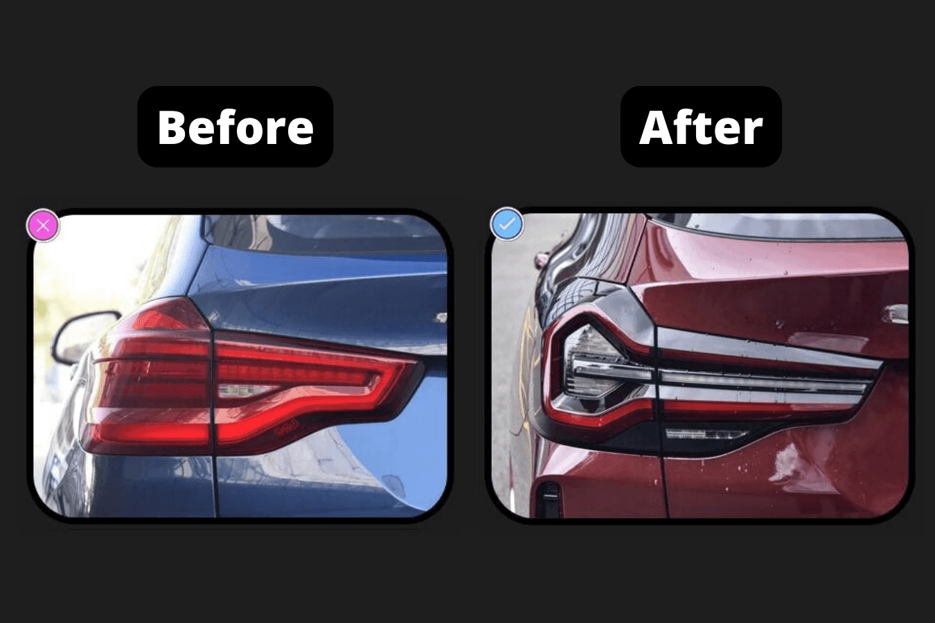 BMW G01 G08 X3 IX3 Blackline LCI Style LED Tail Lights (2017+)