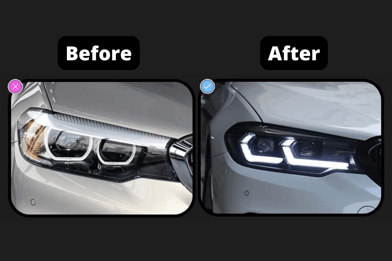 BMW G30 5 Series "Modernized" LED Headlights Upgrade (2017 - 2023)