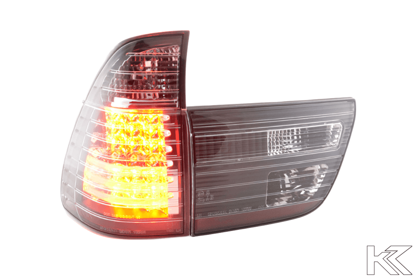 BMW X5 E53 Black / Clear LED Tail Lights (1998-2002)
