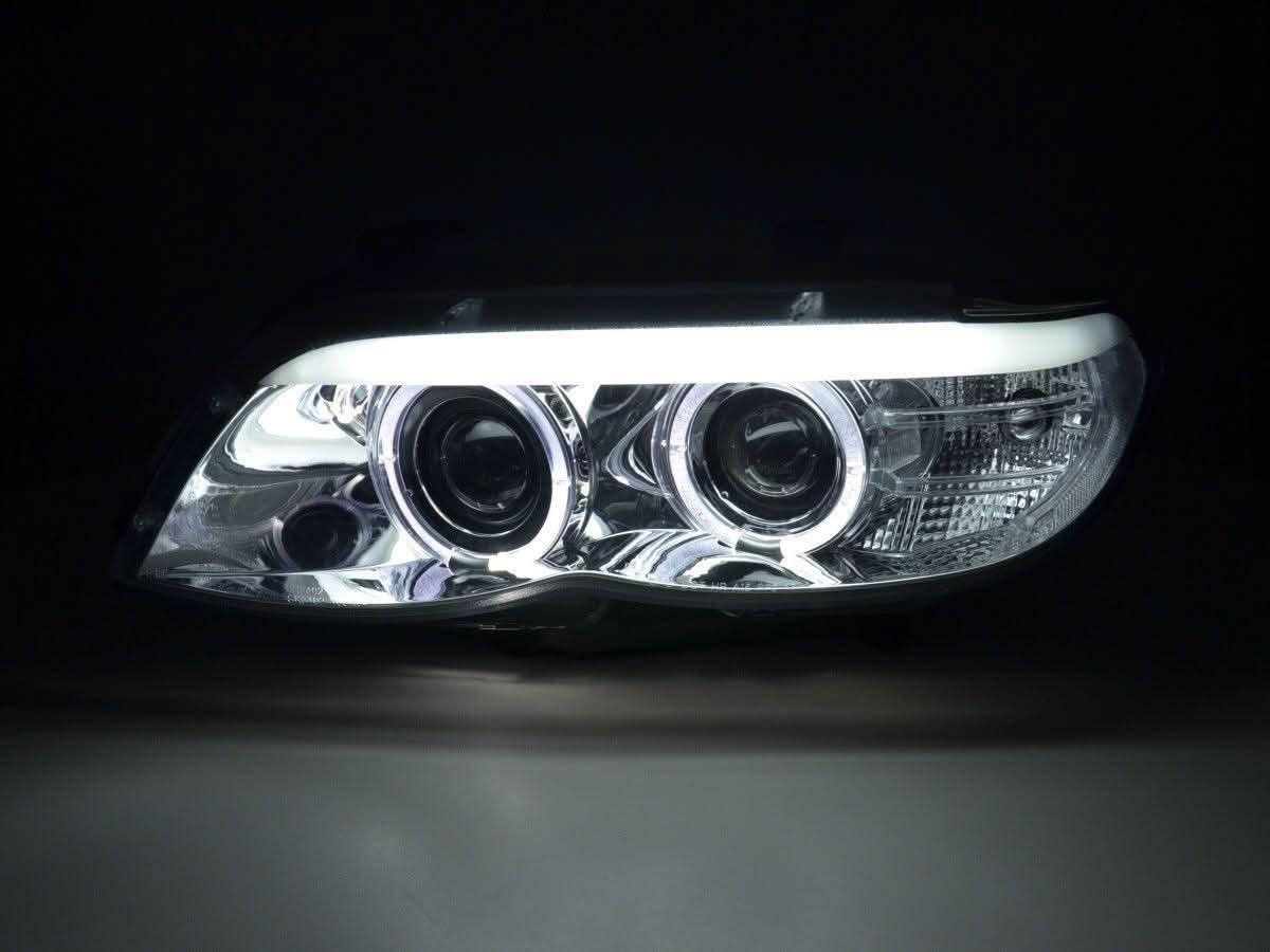 BMW X5 E53 Chrome Angel Eye LED Head Lights (2003-2006)