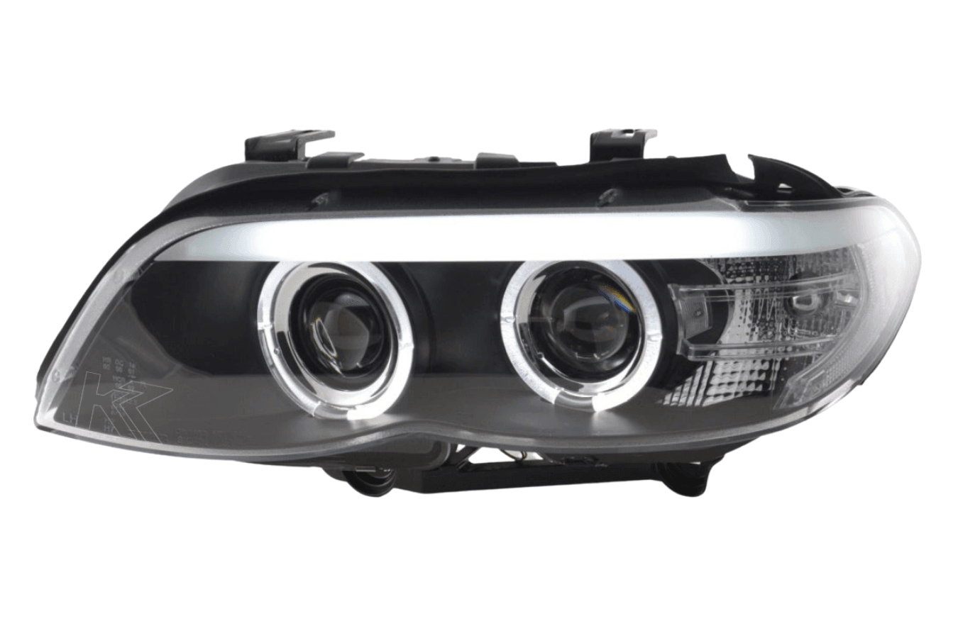 BMW X5 E53 Xenon Black Angel Eye LED Headlights (2003-2006)