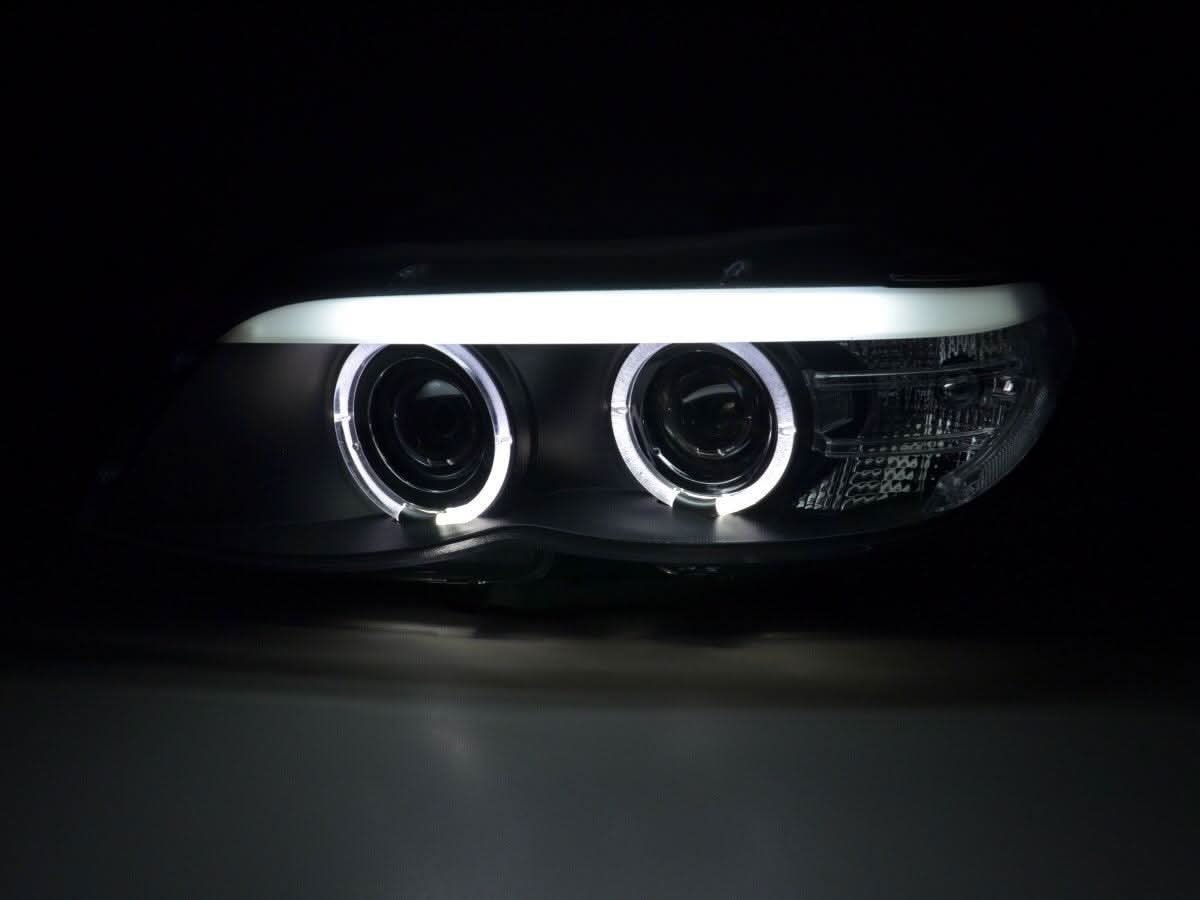 BMW X5 E53 Xenon Black Angel Eye LED Headlights (2003-2006)