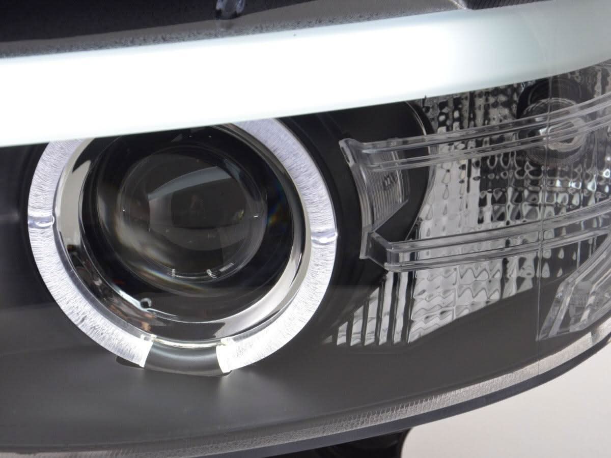 BMW X5 E53 Xenon Black Angel Eye LED Headlights (2003-2006)