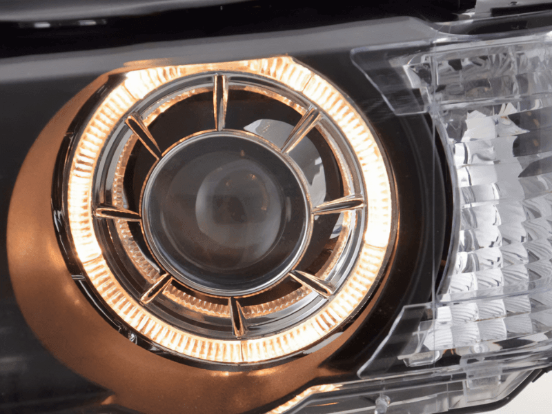 BMW X5 (Type E53) Black OE+ Angel Eyes Headlights - (2000-2003)