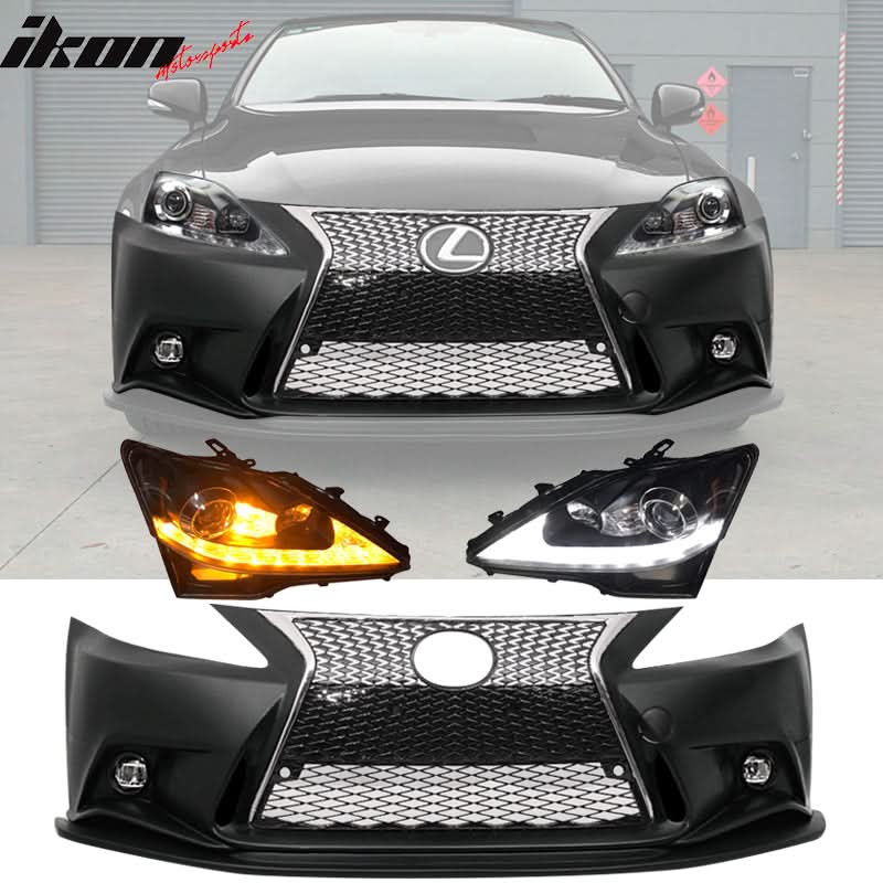 2006-2013 Lexus IS250 IS350 F-Sport Front Bumper Bumper & Headlight