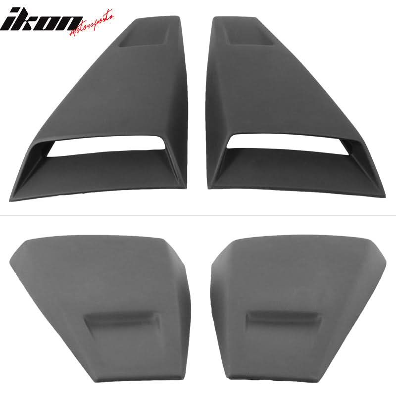 2005-2014 Ford Mustang Rear Unpainted Window Louvers Side Vent Scoops