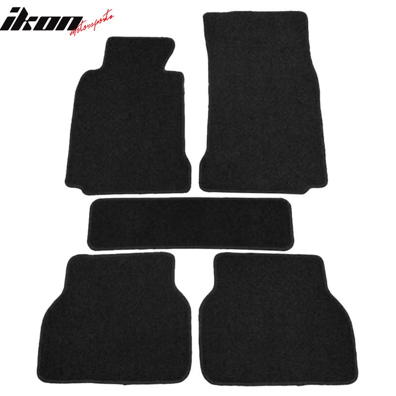 Car Floor Mat for 1997-2003 BMW E39 5 Series Black Carpet 5PC Nylon