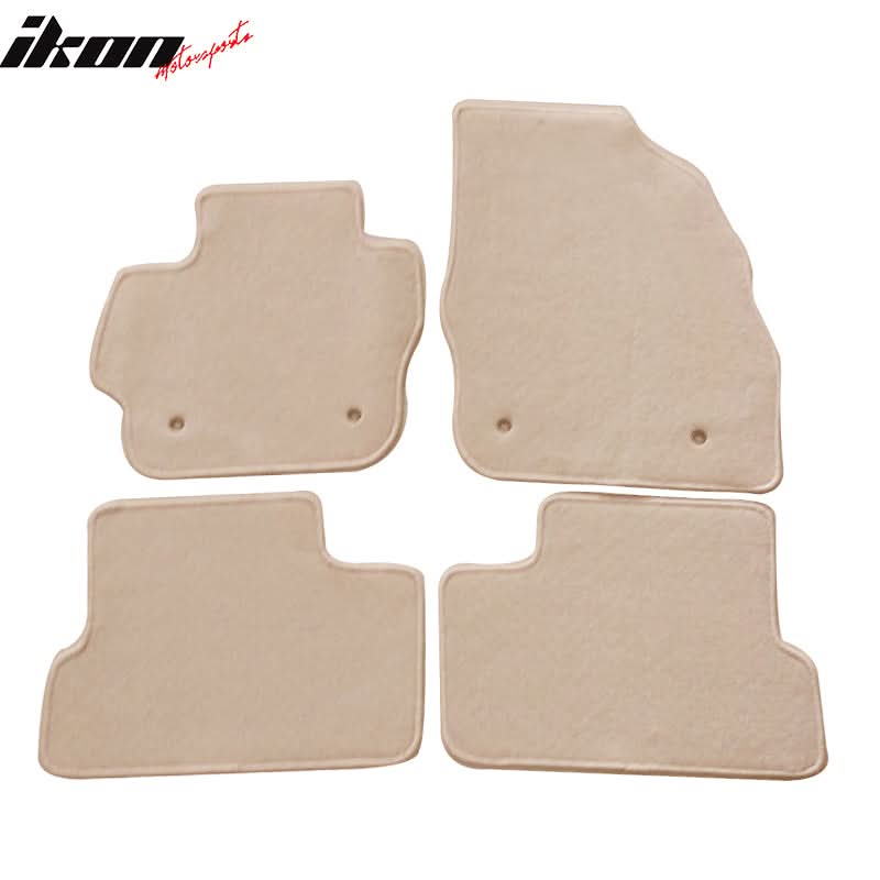 Car Floor Mat for 2010-2013 Mazda 3 Beige Carpet 4PC Nylon