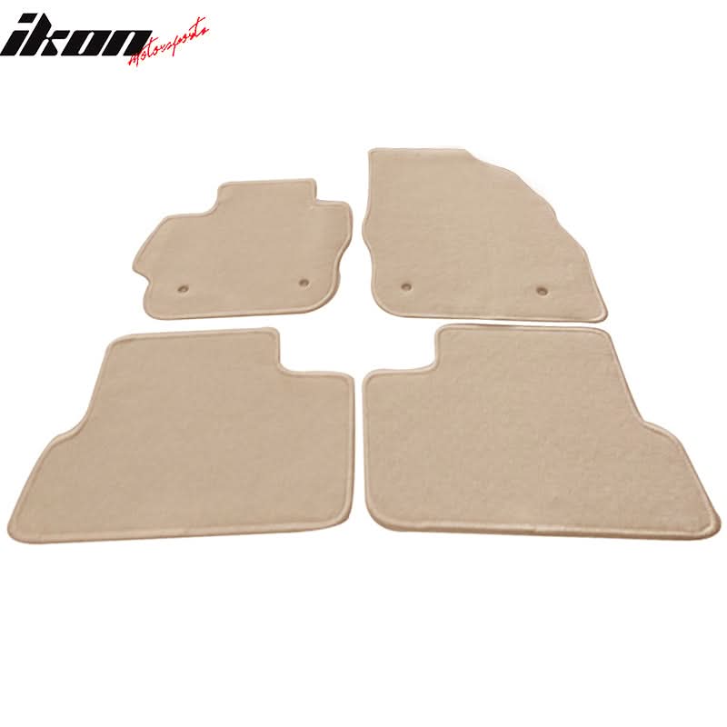 Car Floor Mat for 2010-2013 Mazda 3 Beige Carpet 4PC Nylon