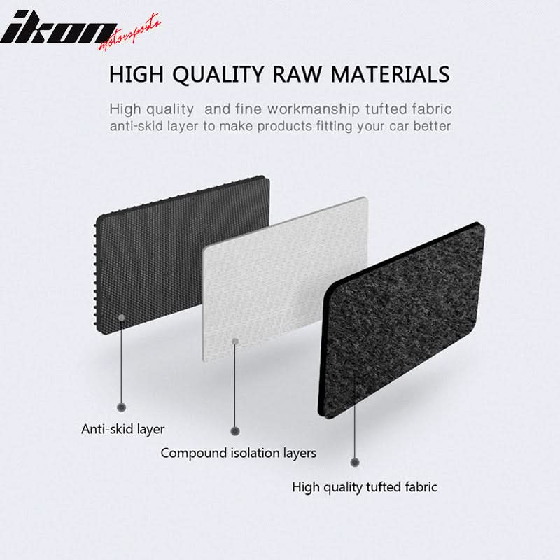 Car Floor Mat for 2014-2018 Mazda 3 Black Carpet 4PC Nylon