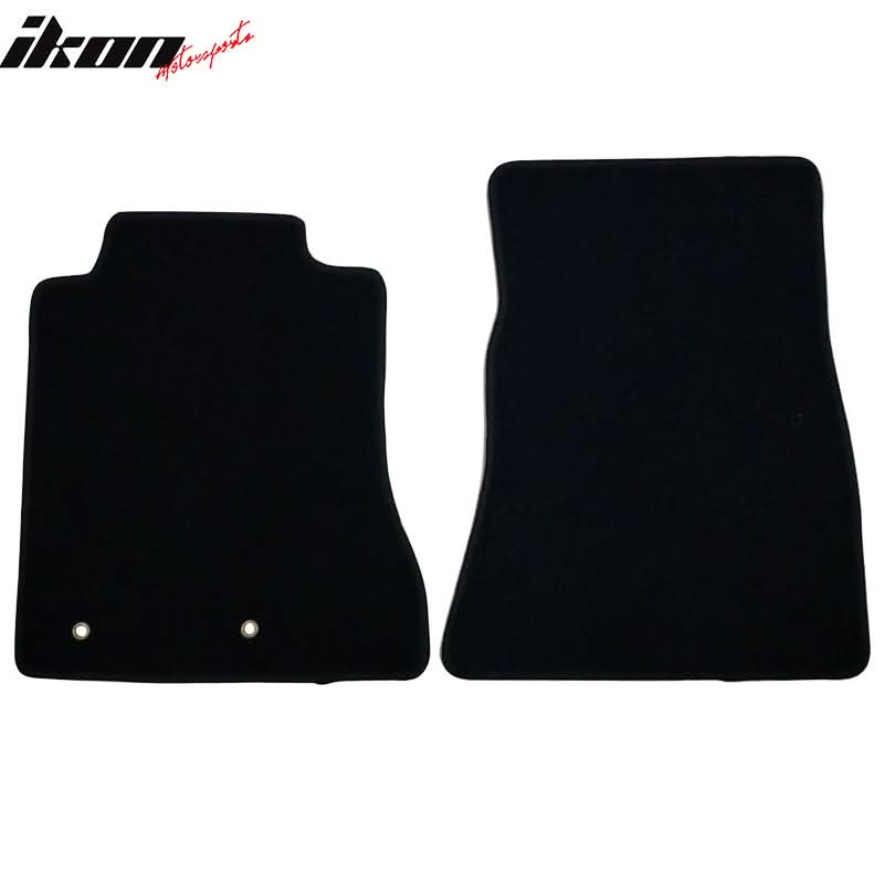 Car Floor Mat for 2015-2024 Ford Mustang Black Carpet 2PC Nylon