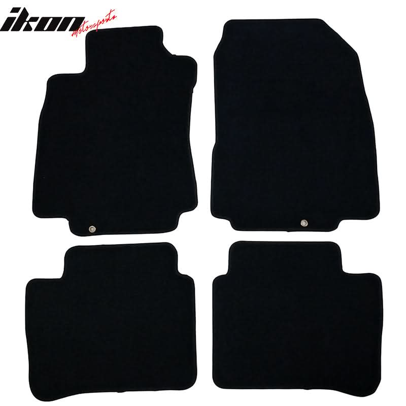 Car Floor Mat for 2007-2012 Nissan Versa Black Front Rear  Nylon 4 PCS