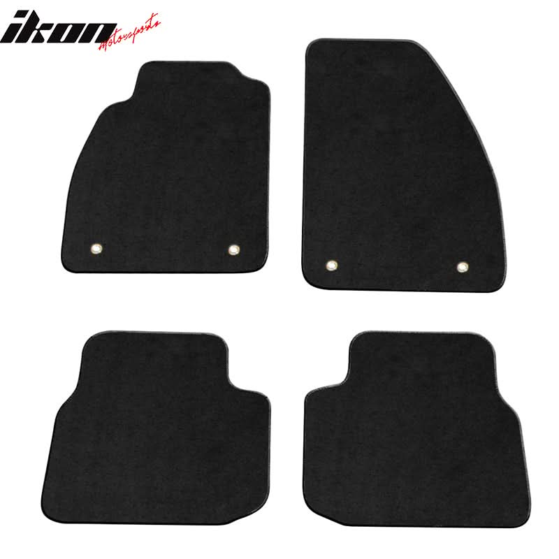 Car Floor Mat for 1998-2003 Chevrolet Malibu Black Nylon 4PC