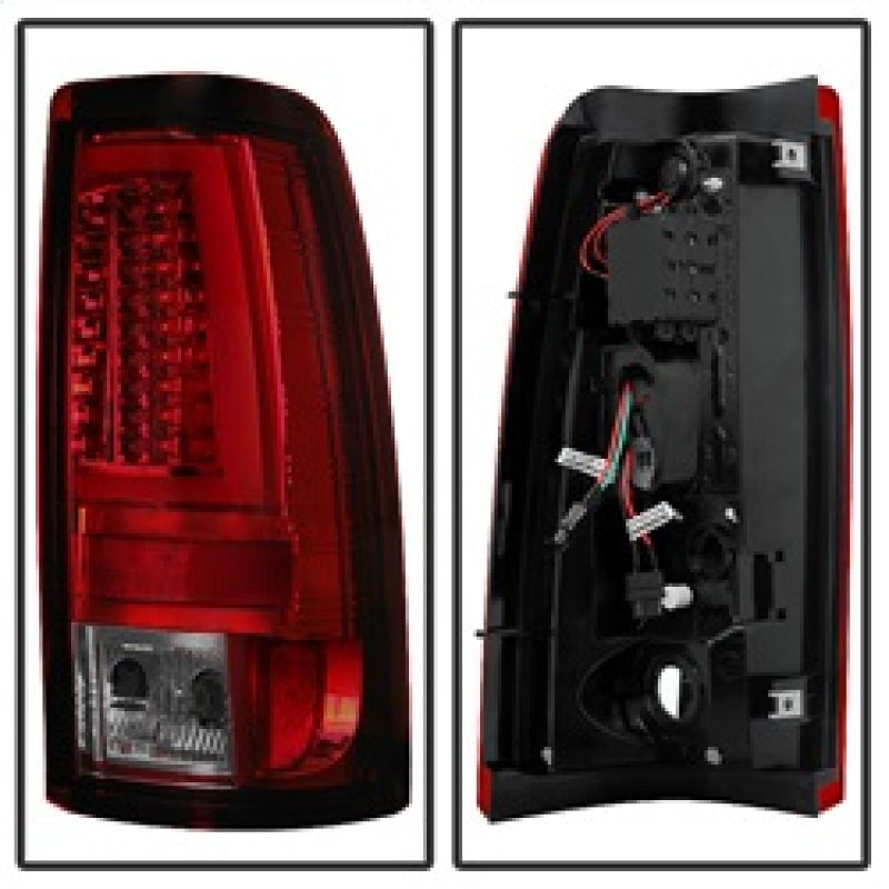 Spyder Chevy Silverado 1500/2500 03-06 Version 2 LED Tail Lights - Red Smoke ALT-YD-CS03V2-LED-RS